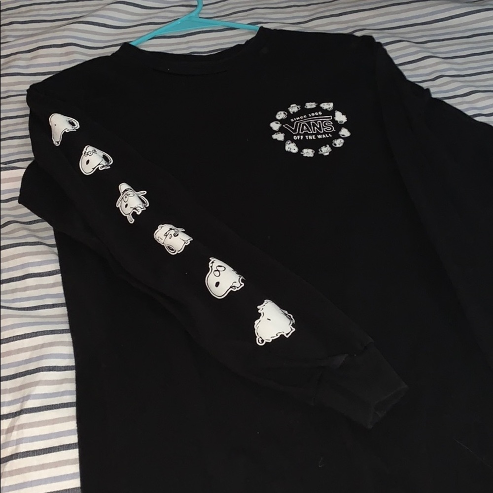 vans x snoopy black long sleeve